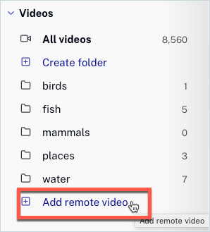 Remote-Video-Menüelement hinzufügen